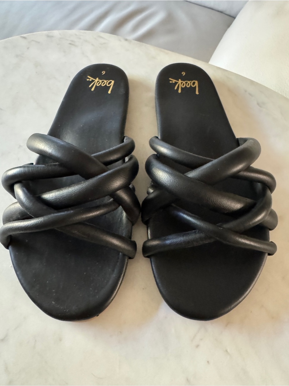 beek Black Slide Sandals for Women sz 6